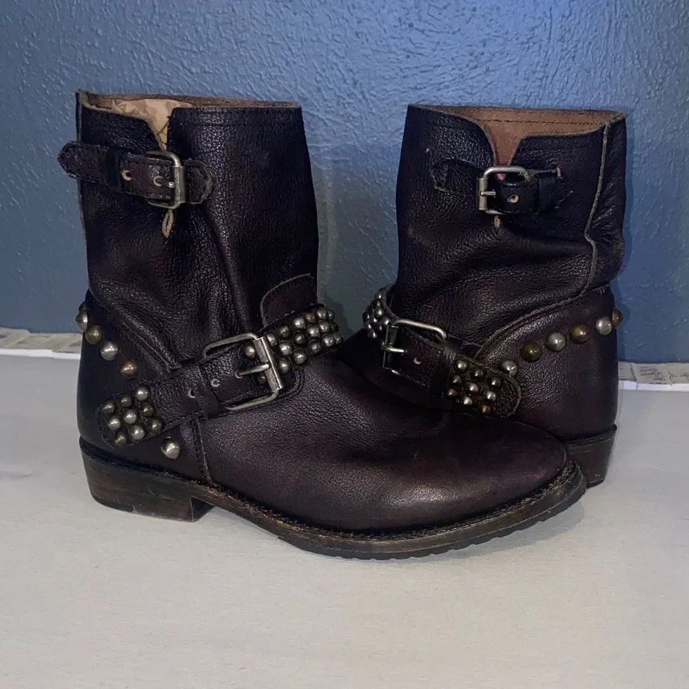 Ash Dark Brown Vicious Studded Bootie in Moro 38.5 revolve